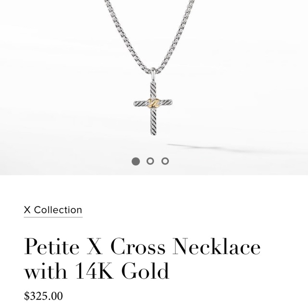David Yurman Petite X Cross Necklace